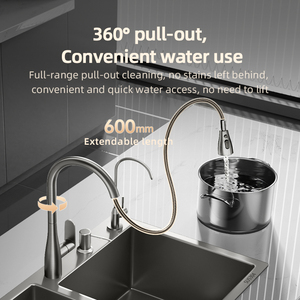 Chậu rửa chén đôi đáy bằng thép không gỉ hiện đại bán buôn, chất liệu SUS304&201, làm thủ công, hình vuông, màu tro súng, bảo hành 5 năm, không kèm vòi - Product Image 4