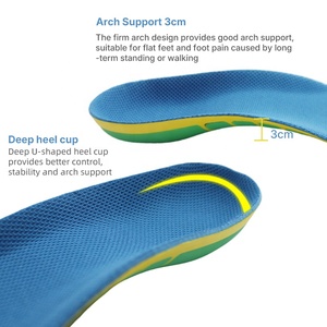 Semelle orthopédique de soutien de la voûte plantaire en TPU à coussinets EVA multicolores - Product Image 4