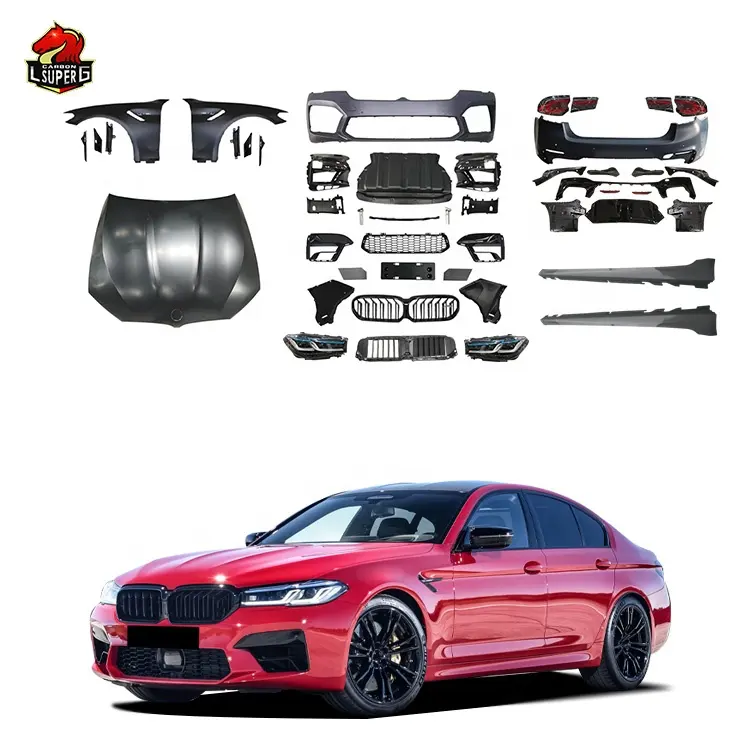 M5 Style G30 Body Kit Bodykit for BMW 5 Series Body Kits Front Bumper Grille Auto Parts