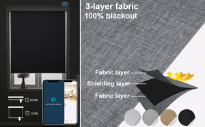 Tende avvolgibili per finestre da ufficio moderne <span class=keywords><strong>tapparelle</strong></span> per tende intelligenti automatiche motorizzate elettriche ombreggiature da sole abilitate per Alexa - Product Image 5