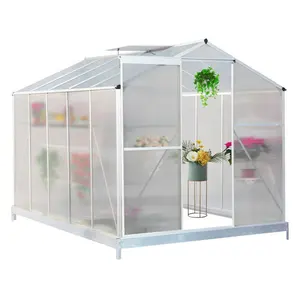 Waterproof Polycarbonate Garden Greenhouse, Sunshade with Aluminium Green House