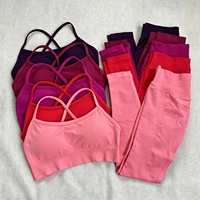 Ensemble de sport respirant et compressif, séchage rapide, multicolore, sans coutures, idéal pour le cyclisme, la course, le Pilates et le yoga – Vente Flash
