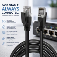 Kabel Patch Cord Ethernet Cat6a UTP 500Mhz 10Gbps, Hot Sale, Cat6a Lan Internet Network RJ45 23/24/26Awg 100% BC LSZH PVC Jacket