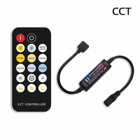 5V 30W 12V 72W 24 144W RF mini taille RGB CCT RGBW couleur unique led gradateur à distance contrôleur