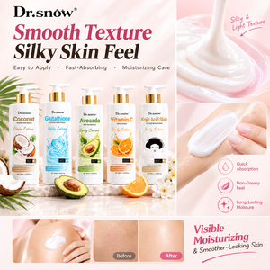Beurre corporel éclaircissant à la vitamine C, au glutathion et à l'acide kojique, personnalisé par OEM, pour un teint uniforme, pour femmes. - Product Image 4