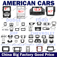 Cadre de tableau de bord de voiture en gros pour FORD Mustang Fiesta Escape, façade d'autoradio, panneau d'écran de voiture, cadre d'autoradio Android
