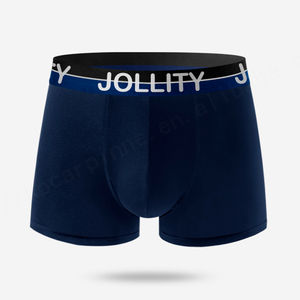 Calzoncillos bóxer cortos modernos con logotipo personalizado de algodón Spandex No Fly All Day Comfort Ultra-Soft Men Trunk Underwear - Product Image 3