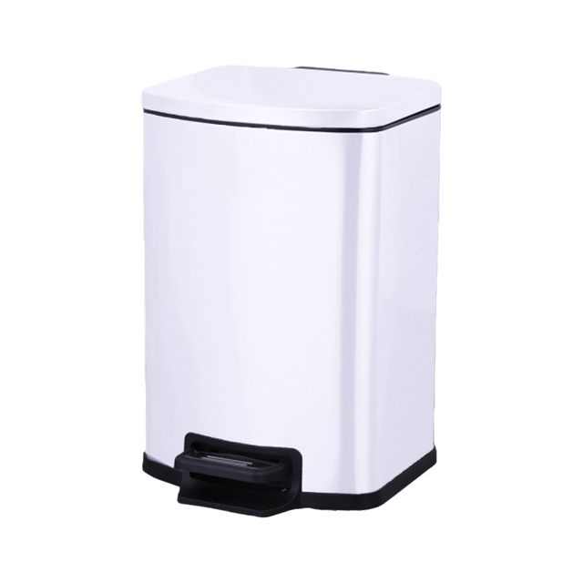 Hotel Commercial Industrial-style Stainless Steel Trash Bin Mall Public Area Large-capacity Durable Easy-clean Garbage Container
