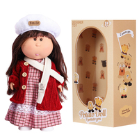 Poupée Kawaii à visage rond et cheveux longs de 24 cm, 3 styles de tenue, poupée en vinyle de collection, décoration de la maison, ornement, cadeau d'anniversaire pour enfants, jouet