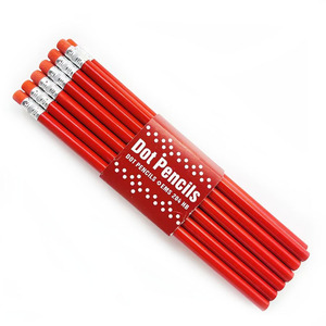 Venta Directa de Fábrica, Lápiz Redondo de Madera HB Personalizado, Color Rojo, Rosa, Verde, Azul, con Borrador en la Parte Superior, para Estudiantes Escolares - Product Image 5