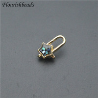 Vente en gros 18mm de long rouge noir vert bleu laiton métal coquille naturelle forme d'étoile fermoirs de homard pour la fabrication de bijoux bracelet collier