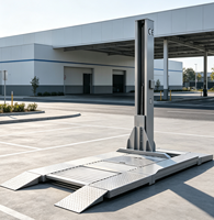Équipement de stationnement vertical automatique CE POP20/1800 pour garage extérieur, élévateur empileur de voitures hydraulique à poteau unique et double niveau