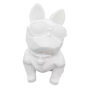 Cairan kerajinan Resin lucu Bulldog Perancis vinil cairan embrio putih anjing Pitbull dengan celengan anjing - Product Image 3