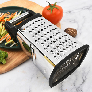 Stainless Steel Four Sided <b>Grater</b> Multi Function Vegetable <b>Cheese</b> Grinder Kitchen Tool - Product Image 3