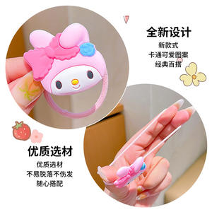 Barrettes et attaches pour cheveux en résine artisanale Kuromi pour enfants, mignonnes, 5 cm, décoration pour cheveux pour filles, cadeau de fête - Product Image 4