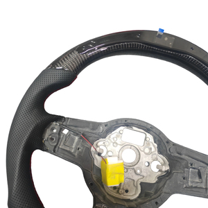 พวงมาลัยหนังคาร์บอนไฟเบอร์อัพเกรดพร้อมไฟ LED สำหรับ Volkswagen Golf 7 <span class=keywords><strong>GTI</strong></span> แบบสปอร์ตสั่งทำพิเศษ  ใช้แทนของเดิมได้ - Product Image 4