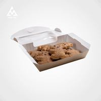Boîtes en papier recyclables avec fenêtre pour frites, poulet, hamburgers, salades, sandwichs, emballages alimentaires de qualité alimentaire