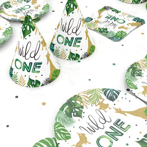 Wild One Party Plates Cups Jungle Theme Birthday Decor <b>Paper</b> Tableware Set - Product Image 4