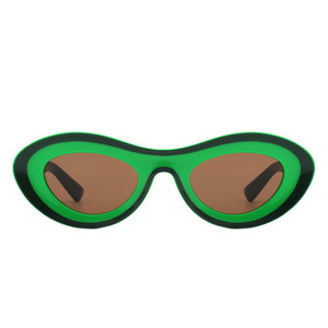 แว่นกันแดดแฟชั่นทรงรีวินเทจ Alba - Oval Retro Round Tinted - Product Image 6