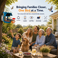 Hibirds 4MP 5200mAh batterie 1.8L capacité mangeoire à oiseaux caméra solaire AI identifier les chassant les écureuils Capture