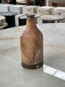 Lámpara de mesa con forma de botella de <span class=keywords><strong>vino</strong></span> SW STONE, lámpara de carga de mármol de alabastro español para sala de estar, restaurante, Bar, decoración creativa - Product Image 5