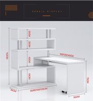 Bureau d'ordinateur rotatif en forme de S YQ JENMW, bureau à domicile, bureau simple personnalisé, combinaison de cadre de bureau, bureau d'angle avec armoire