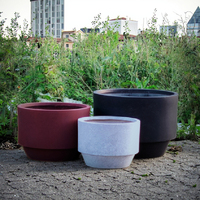 Pots à fleurs carrés en fibre de verre multicolores personnalisables, best-sellers, écologiques, pour jardin extérieur, avec trou de drainage