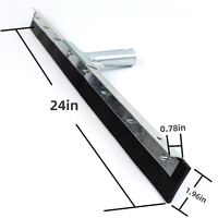 Racloir à sol industriel Essuie-glace à profil souple avec poignée en caoutchouc, plastique et acier pour le nettoyage des sols de cuisine 24 ''Heavy-Duty