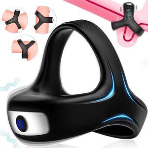 Nuovo Massaggiatore Testicolare Elettrico con Anello Triangolare Bloccante, Ricarica USB, Anello Solido per Ritardare l'Eiaculazione, Masturbatore Modello 009 - Product Image 5