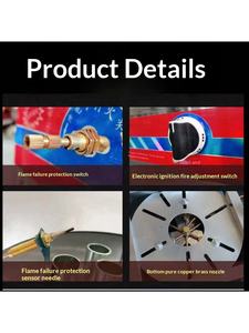 Cuisinière mobile professionnelle <span class=keywords><strong>à</strong></span> <span class=keywords><strong>gaz</strong></span> liquéfié en acier inoxydable avec protection anti-extinction et allumage électronique <span class=keywords><strong>à</strong></span> impulsions, haute puissance thermique - Product Image 3