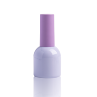 Flacon de vernis à ongles en verre rond de 15 ml, couleur bonbon, finition mate, emballage vide pour huile à cuticules avec bouchon