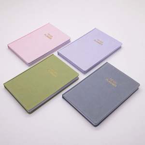 Carnets écologiques personnalisables en tissu de lin avec logo doré, couverture rigide, journaux de bien-être, planificateur A5, journal de lecture, livre de gratitude, agenda - Product Image 4