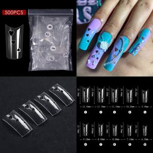 Cercueil Stiletto Français <span class=keywords><strong>Faux</strong></span> Ongles Clair Demi Couverture Complète Artificielle <span class=keywords><strong>Faux</strong></span> Nail Art Conseils <span class=keywords><strong>Capsule</strong></span> pour Extension - Product Image 3