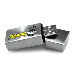 Vierkante Metalen USB Flash Drive Baksteen USB Pendrive Metallic Thumb Drive