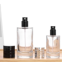 Flacon de parfum transparent imprimé sérigraphié, design simple et moderne, emballage usine, pour diffuseur à bâtonnets, en verre portable