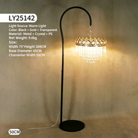 Lámpara de pie Crystal Crown para Alibaba, Título optimizado para B2B, Luz de escenario, Decoración de pasillo, Set floral, Lámpara decorativa LED con soporte