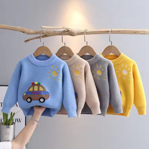 <span class=keywords><strong>Pull</strong></span> pour garçons personnalisé en bleu <span class=keywords><strong>orange</strong></span> blanc avec col en O à manches longues-pour les saisons d'automne, d'hiver et de printemps en coton pour les enfants - Product Image 3
