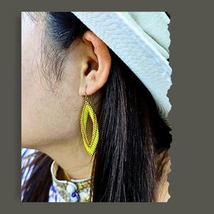Pendientes Largos Bohemios Hechos a Mano, Chapados en Oro de 24K, Totalmente Personalizables, Precio de Fábrica - Product Image 5