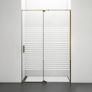 <span class=keywords><strong>Cadre</strong></span> de porte en acier inoxydable 304 personnalisé, charnières dorées, quincaillerie pour porte en verre, prix d'usine pour hôtels, salles de bain de luxe - Product Image 1