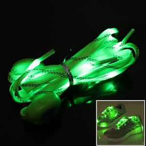 Tali sepatu LED warna-warni kustom tali sepatu datar tali sepatu cahaya renda magnetik pita sepatu renda - Product Image 1