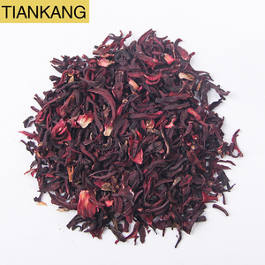 Contoh gratis harga pabrik bunga Hibiscus kering serpihan potongan kecil potongan kecil teh Herbal kering Roselle longgar daun potongan teh