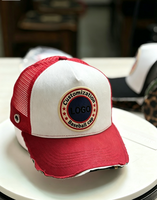 Gorra de béisbol Home Run Trucker vintage de lona desgastada con visera a cuadros, ajustable, transpirable e impermeable