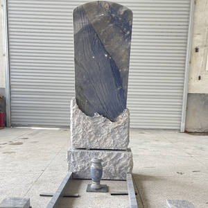 Pierre tombale bleue Azul Macaubas avec <span class=keywords><strong>pot</strong></span> de fleurs pour cimetière - Product Image 4