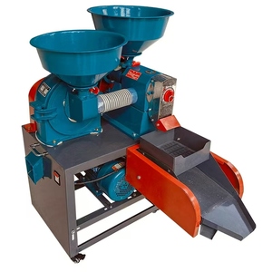 Nhà máy bán tự động mini kết hợp máy xay gạo + Nghiền hạt và cám mịn Ngô lúa mì để làm thức ăn + rây rung - Product Image 1