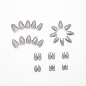 Prix de gros 24 faux ongles à coller G Nail, couleur naturelle transparente, longs, style africain, pour nail art, OEM ODM - Product Image 2