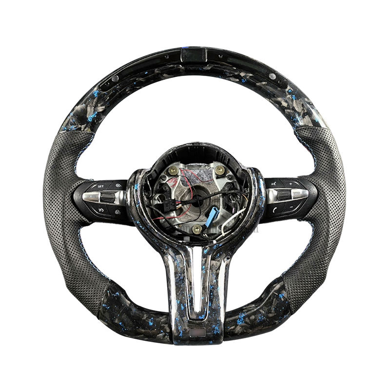 LED + คาร์บอนไฟเบอร์ + หนัง + ปุ่ม + ตะเข็บสีน้ำเงิน