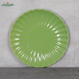 Platos de cena de cerámica en relieve de grado comercial-Restaurante de color sólido apilable - Product Image 3