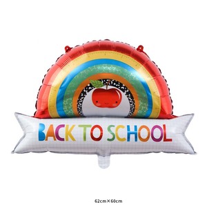 Ballons en aluminium en gros sur le thème de la <span class=keywords><strong>rentrée</strong></span> scolaire : dessin animé, arc-en-ciel, cartable, crayon, bus scolaire pour la <span class=keywords><strong>décoration</strong></span> de la salle de <span class=keywords><strong>classe</strong></span> - Product Image 6
