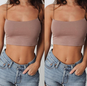 Canotta Estiva da Donna Traspirante Eco-Friendly in Maglia, Senza Maniche, Taglie Forti, Scollo Basso, con Spalline, Stile Bralette Slim - Product Image 5