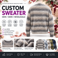 Pull tricoté personnalisé à demi-zip 380 GSM, épais et chaud, pour homme, idéal pour les activités de plein air, le sport et les superpositions hivernales